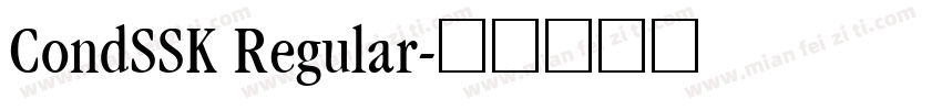 CondSSK Regular字体转换